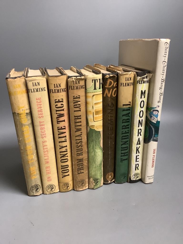 Fleming, 8 various editions, plus Chitty Chitty  Bang Bang (9)
